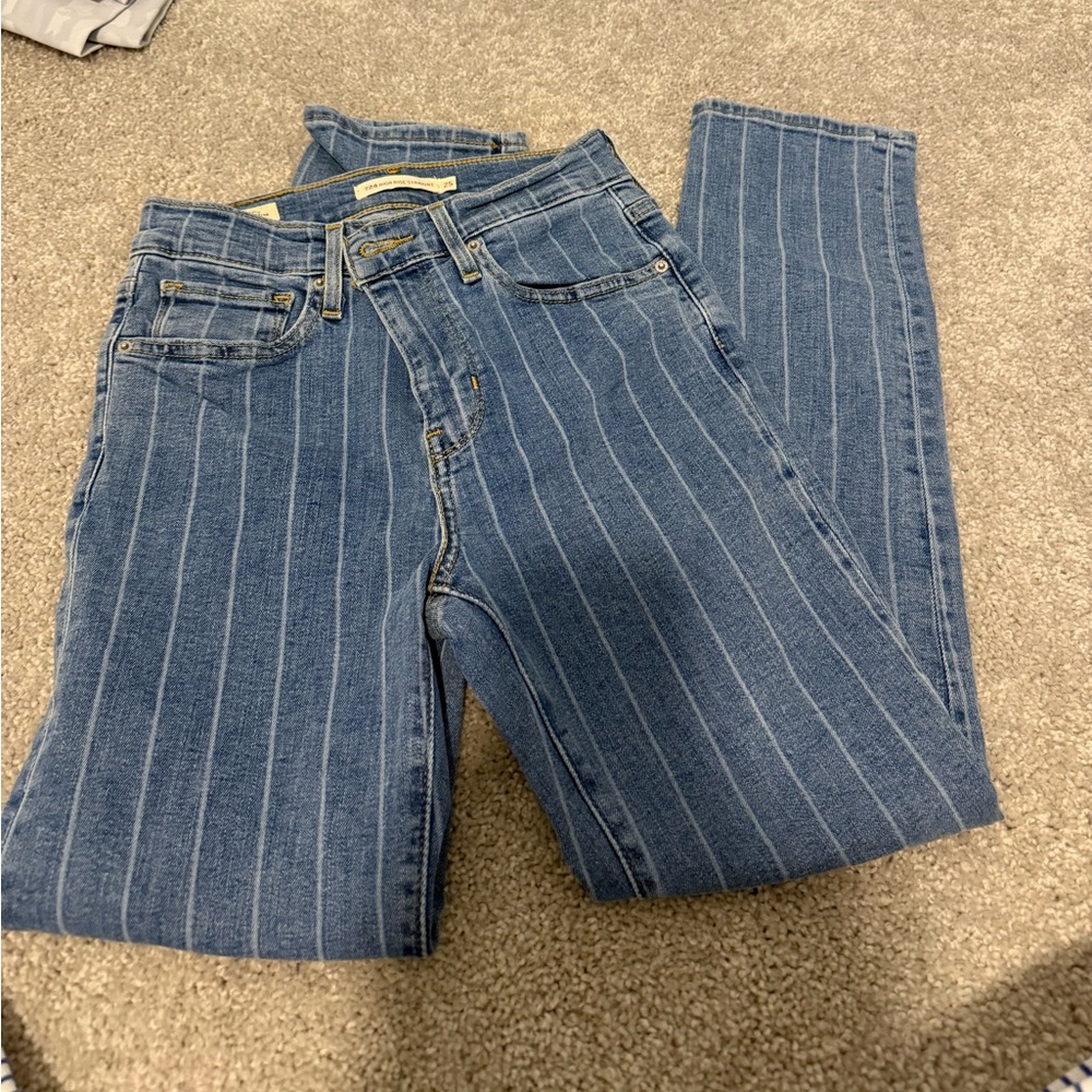 Levi pinstripe jeans